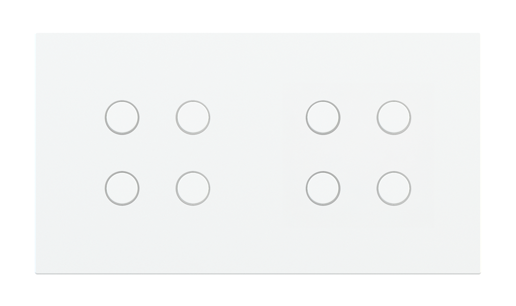 Magnetic plate 2-fold for 4-rocker push buttons Proxima series Metal Steel Brushed + customization
