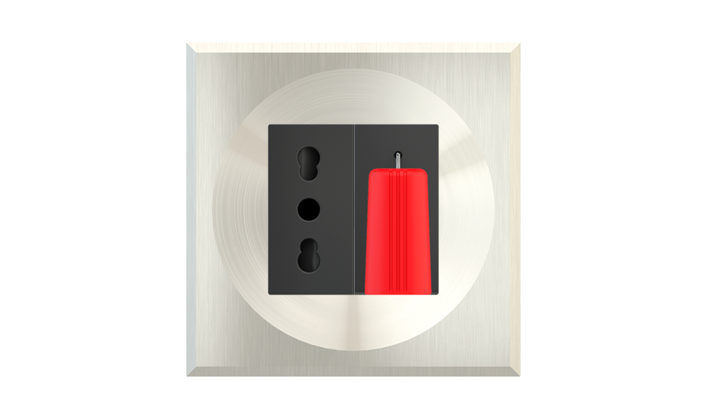 Power Socket IT Bipasso Proxima series anthracite RAL 7016 (1 module)