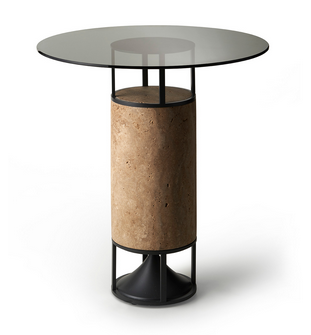 [ARS-TABCYL-POL316] Cylinder Table SATIN(brushed) 316L Steel base
